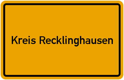 Ortsschild Kreis Recklinghausen